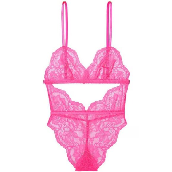 New! Victoria’s Secret Very Sexy Unlined Cutout Lace Bodysuit 4392 - Picture 1 of 7